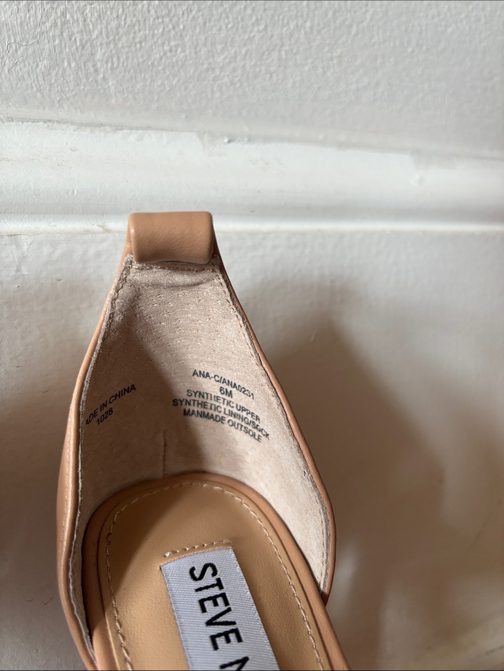 Steve Madden Nude Tan Platform Heels with Clear Straps - Picture 5 of 5